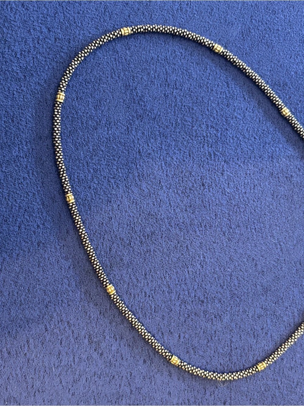 LAGOS Silver Bead Necklace with Lobster Clasp